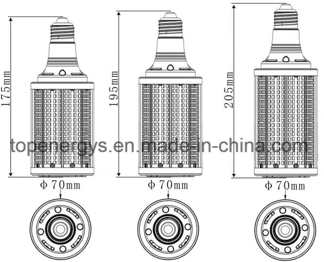 160lm/W Compact Size for HID Street Light Replacement LED Corn Light