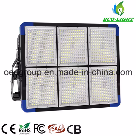 Illuminazione di inondazione diretta dello stadio della luce 1000W 1080W 1200W LED dell'albero della prova del tempo IP66 diretta della fabbrica di Shenzhen alta